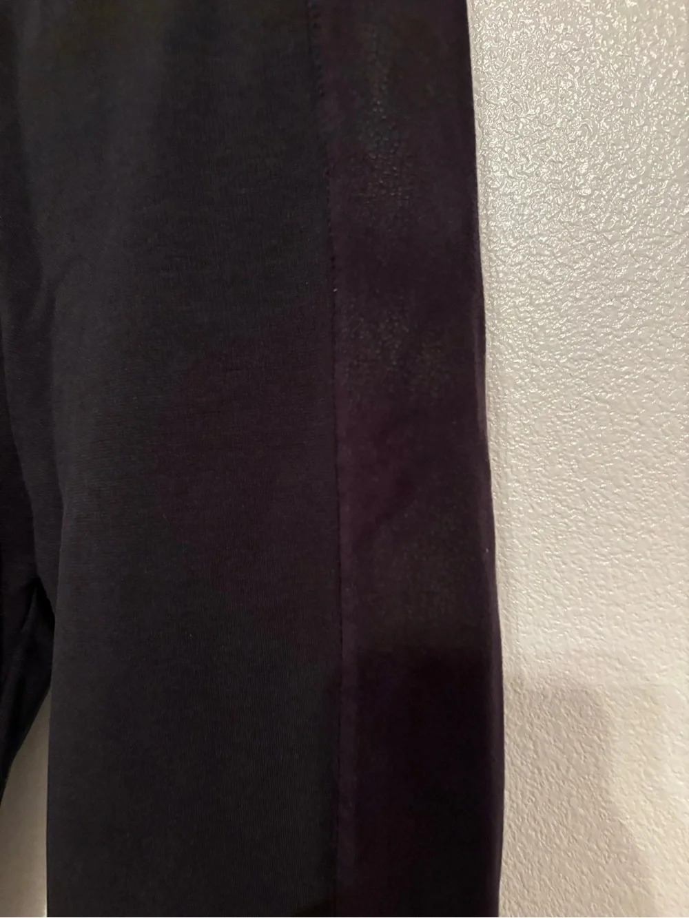 Hollister Black Leggings Faux leather stripe XS